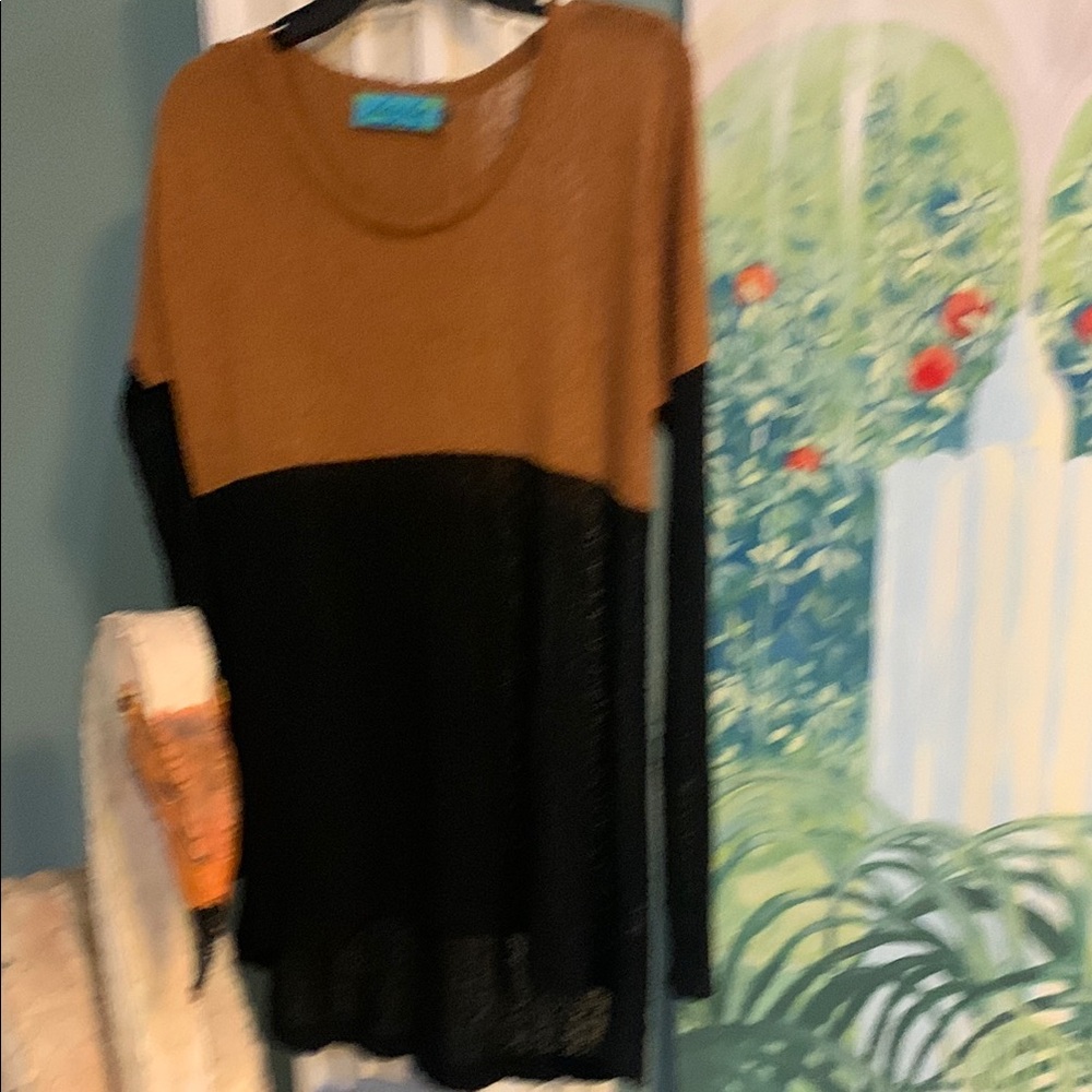 Two-Tone Brown and Black Women's Sweater